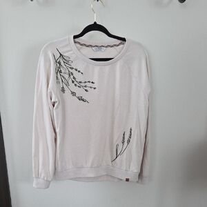 Alpine Cream Sweatshirt with Floral Design
